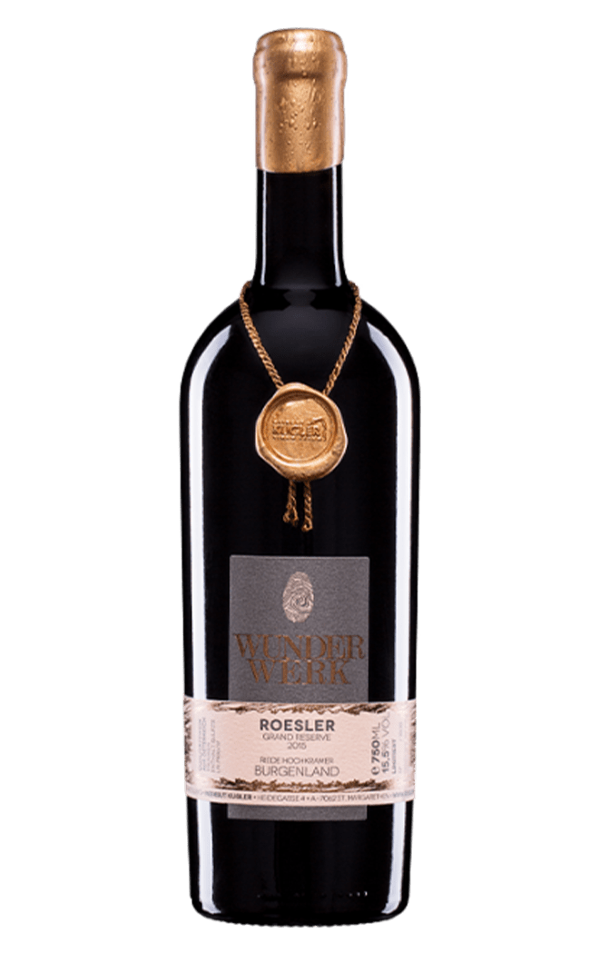 Flasche des Roesler WUNDERWERK Grand Reserve 2015 von Kugler Vinum Saxum