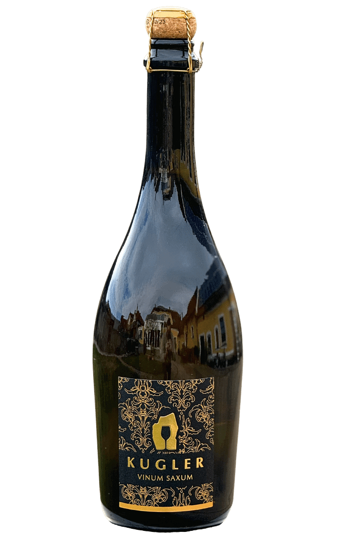 Flasche des Frizzante Kugler Prickelnd Sämling 88 – Spritziger Schaumwein mit exotischen Aromen.